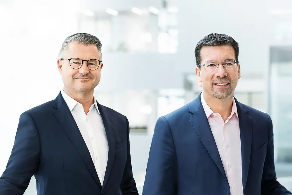 Marco Swoboda (CFO), Mark Dorn (EVP Adhesive Technologies)